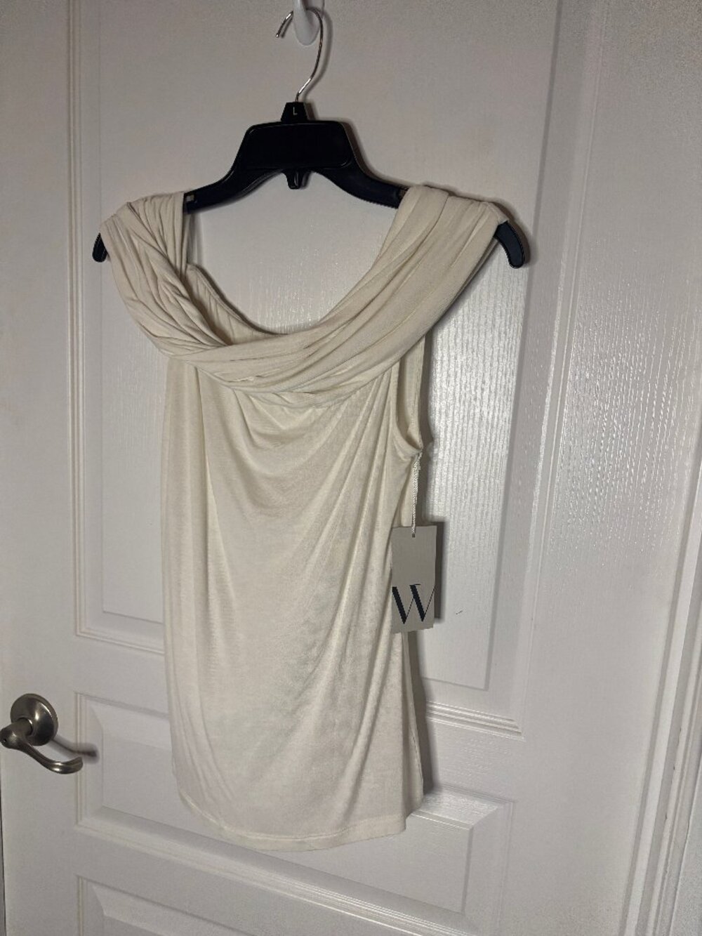 Worthington Junior Cream Cowl Neck Sleeveless Blouse Top Size Medium NEW